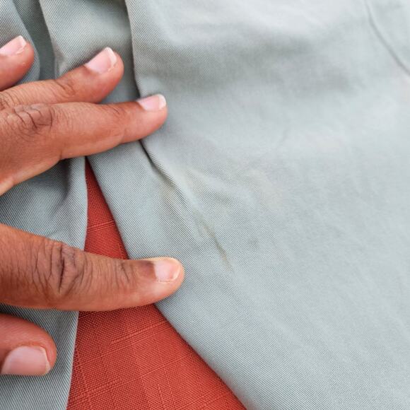 UNIS Men's Green Gio Slim-Fit Mid-Rise Pants 30x33 Classic Button Fly Slacks - Picture 6 of 8